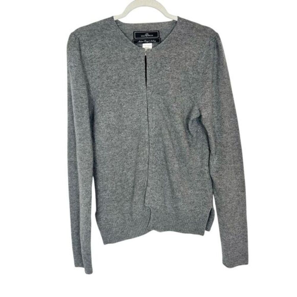 By Malene Birger Caelyn Cardigan Womens Medium Gray Heather Cashmere Hook & Eye